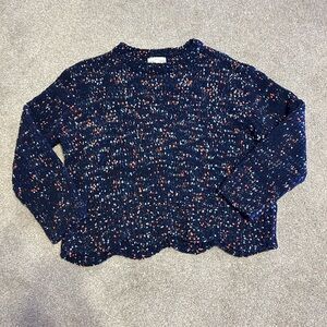 francesca’s sweater, size small, color: blue and pink, brand: jun&ivy